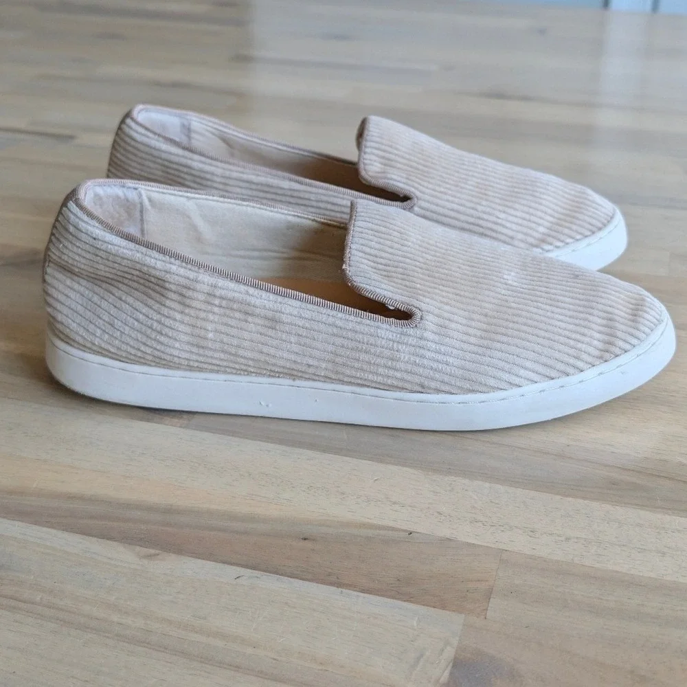 Birdies Swift Slip On Sneakers‎ Tan Corduroy Loafers Flats Womens 8.5